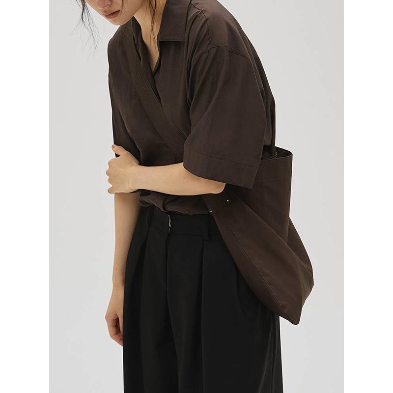 todayful Silky Halfsleeve Shirts ダークブラウン TODAYFUL 【SOLD OUT】TODAYFUL トゥデイフル Silky Halfsleeve Shirts