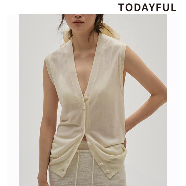 TODAYFUL 即日発送/TODAYFUL トゥデイフル Tencelsilk Knit Vest