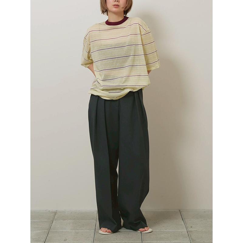 TODAYFUL 予約商品/TODAYFUL トゥデイフル Sheer Border T-shirt