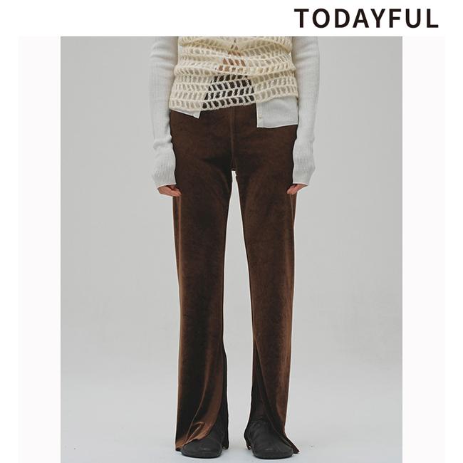 パンツ Todayful Velour Slit Leggings TODAYFUL 予約商品/TODAYFUL トゥデイフル Velour Slit Leggings