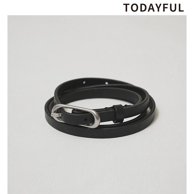 TODAYFUL 予約商品/TODAYFUL トゥデイフル Oval Backle Narrow Belt