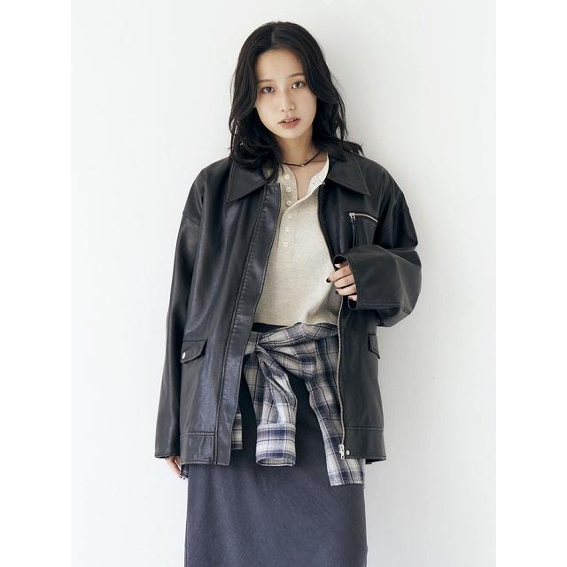 Ungrid アングリッド フェイクレザーブルゾン　未使用　完売品 Ungrid（アングリッド）の「フェイクレザーブルゾン（ブルゾン