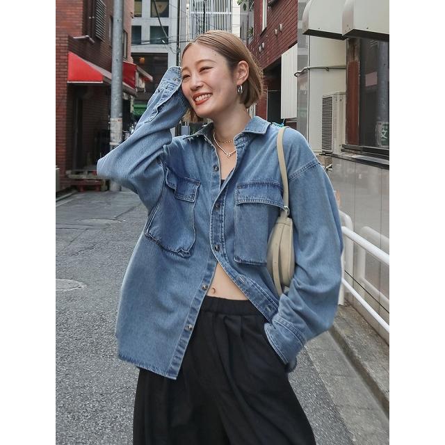 Ungrid　デニムルーズシャツ Ungrid（アングリッド） ＼期間限定20%OFF／土日も即日発送/Ungrid