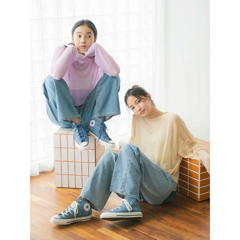 CONVERSE × Ungrid デニム ハイカットスニーカー ブルー Ungrid（アン
