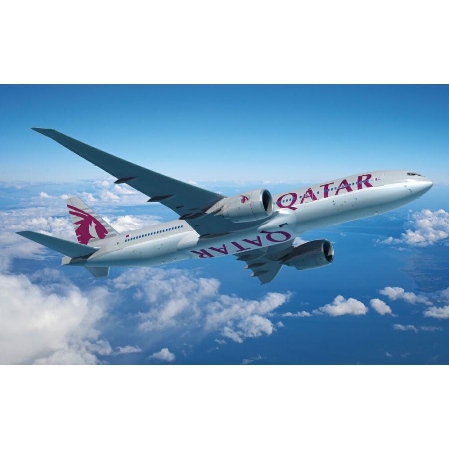 ポスター 絵画風 壁紙ポスター (はがせるシール式) カタール航空 QR ボーイング