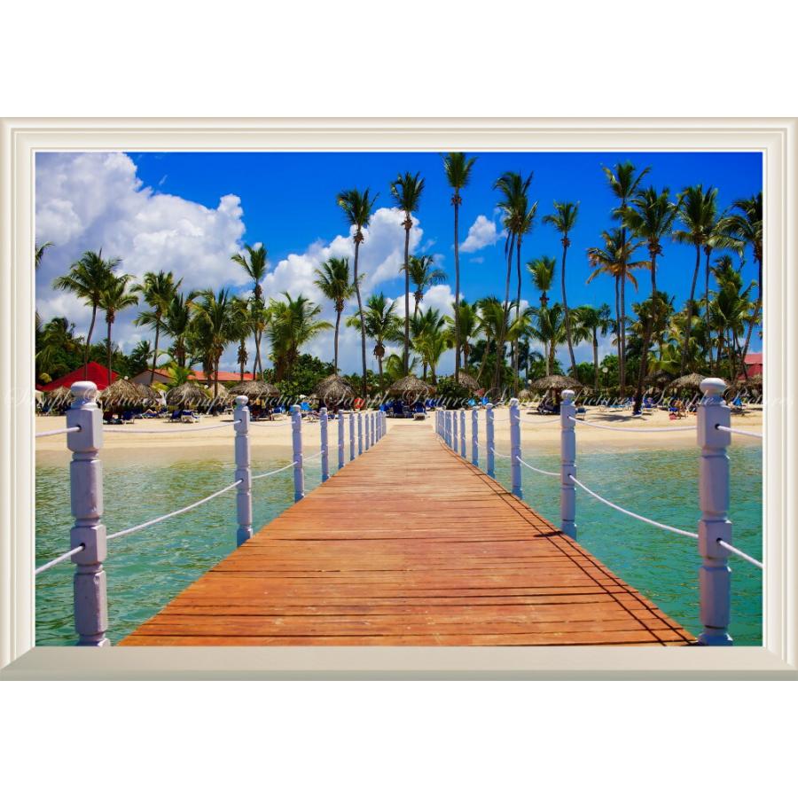 絵画風 壁紙ポスター 窓の景色 ビーチ ドミニカ 桟橋 ヤシの木 カリブ海 扉なし窓仕様 キャラクロ h 016na1 A1版 0mm 585mm h 016na1 レアルインターショップ 通販 Yahoo ショッピング