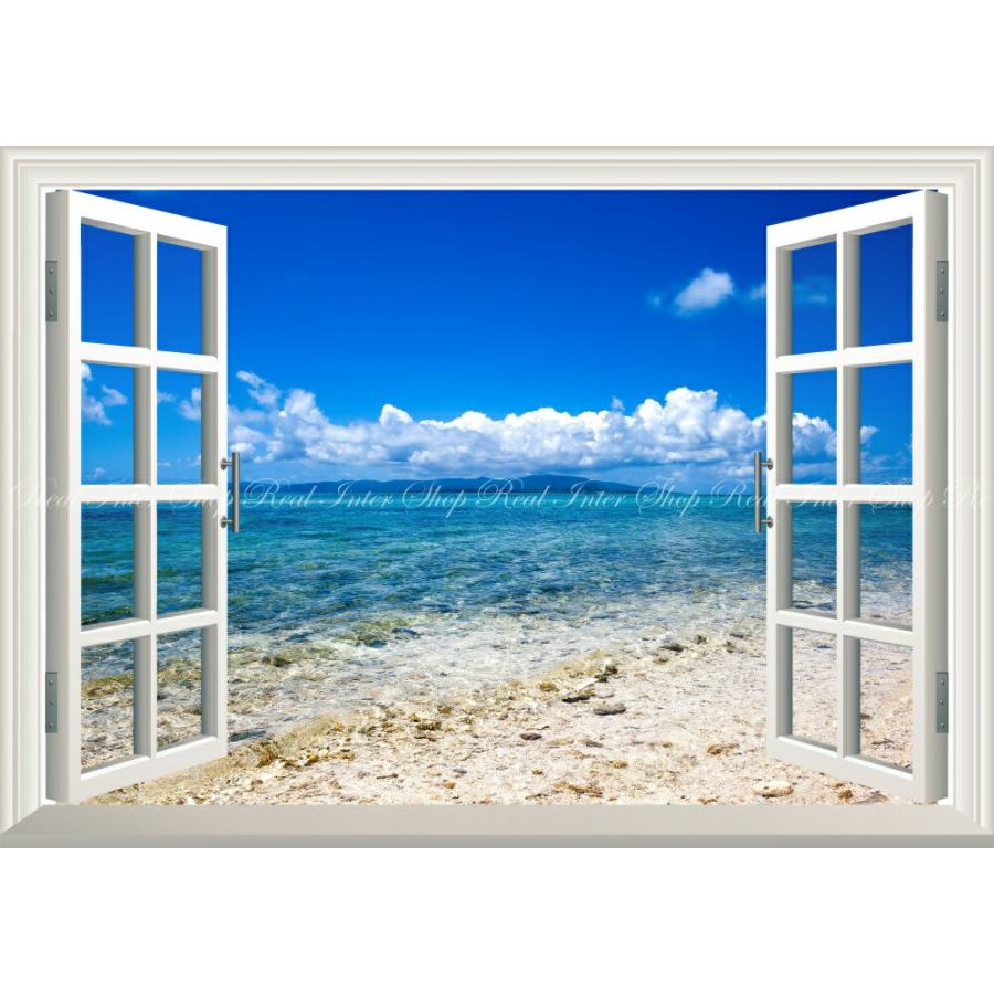 絵画風 壁紙ポスター 窓の景色 南国のビーチと透き通る海 島 青空 景色 絶景 窓仕様 キャラクロ h 024ma2 版 594mm 4mm h 024ma2 レアルインターショップ 通販 Yahoo ショッピング