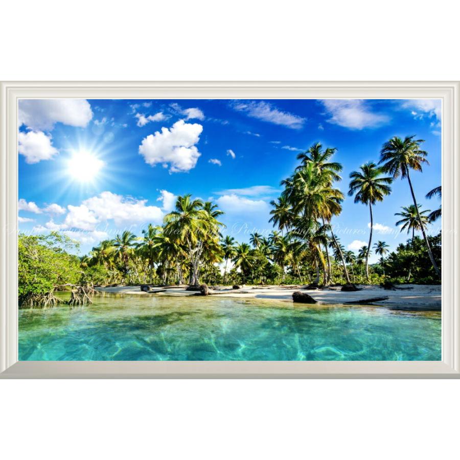 絵画風 壁紙ポスター 窓の景色 椰子のビーチ バリ島 ヤシの木と眩しい太陽 海 扉なし窓仕様 キャラクロ h 039nw2 ワイド版 603mm 391mm h 039nw2 レアルインターショップ 通販 Yahoo ショッピング