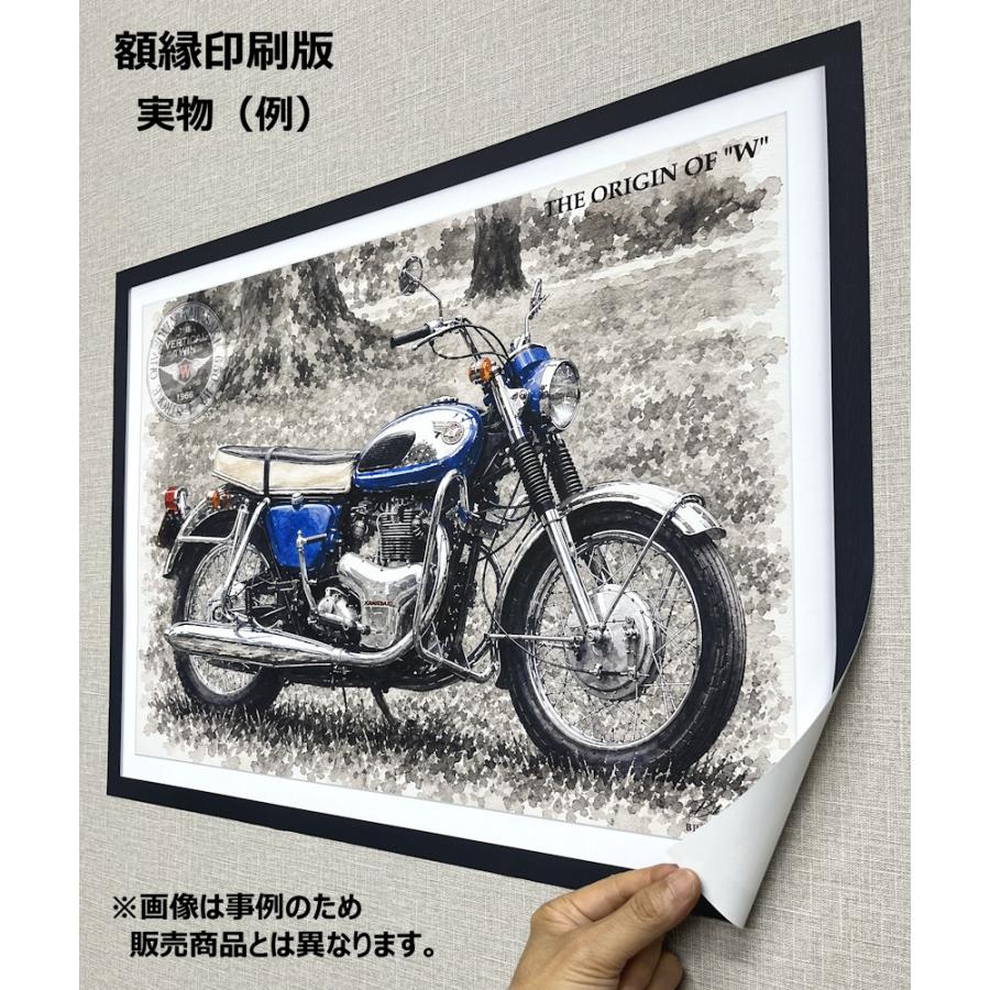 肖像画風 壁紙ポスター カワサキ 500SS H1 マッハIII -THE 