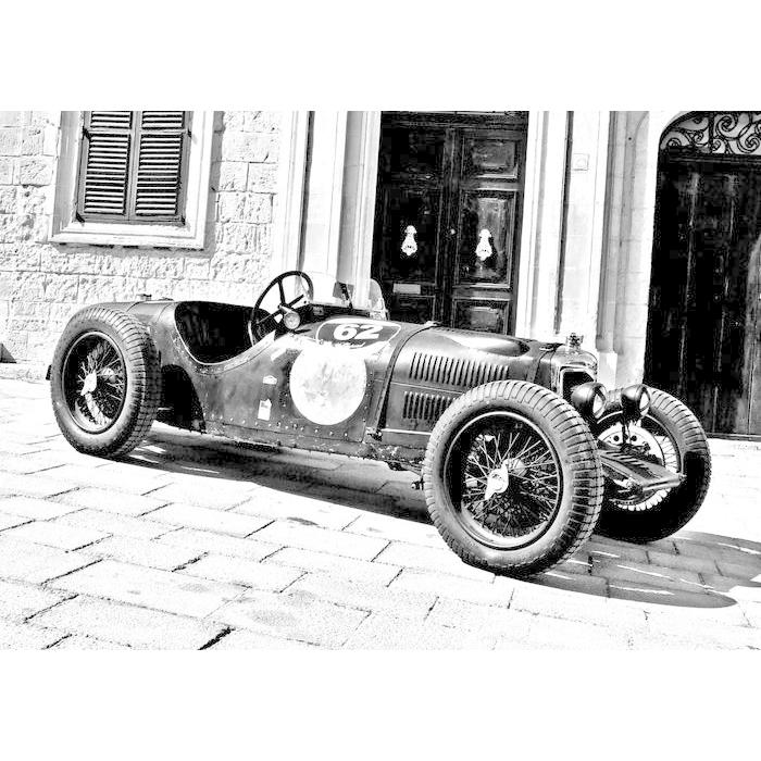 絵画風 壁紙ポスター (はがせるシール式) クラシックカー ヴィンテージ