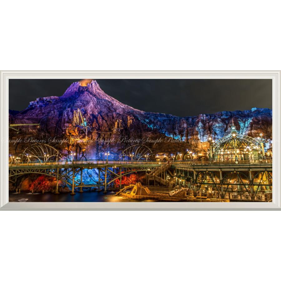 超特価sale開催 絵画風 壁紙ポスター 窓の景色 ディズニーシーの夜景 ディズニーリゾート 扉なし窓仕様 キャラクロ Dns 002ns1 パノラマs版 1152mm 576mm