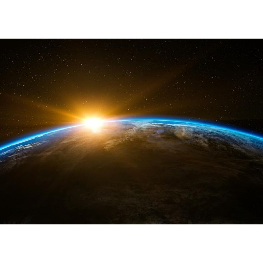 絵画風 壁紙ポスター 地球 日の出 宇宙 地平線 天体 キャラクロ Ert 004a1 A1版 0mm 585mm ウォールステッカー