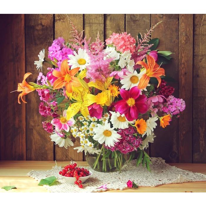 絵画風 壁紙ポスター ブーケ アルストロメリア カモミール フラワーアレンジ 花 花束 キャラクロ Fbqt 001s2 594mm 514mm Fbqt 001s2 レアルインターショップ 通販 Yahoo ショッピング