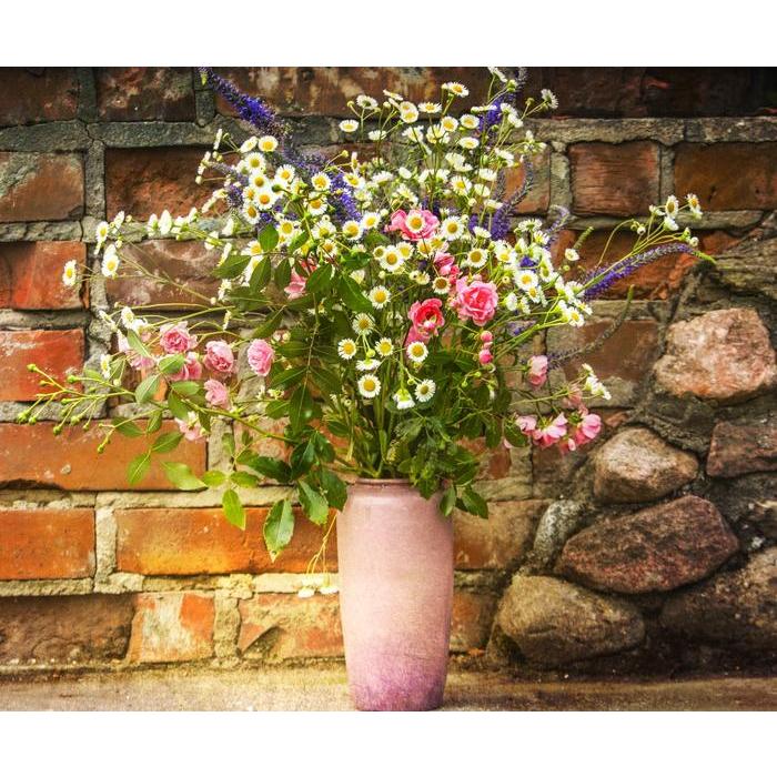 絵画風 壁紙ポスター ブーケ カモミール バラ フラワーアレンジ 花 花束 キャラクロ Fbqt 002s1 704mm 585mm Fbqt 002s1 レアルインターショップ 通販 Yahoo ショッピング