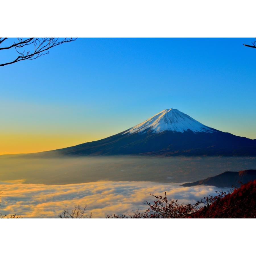 絵画風 壁紙ポスター (はがせるシール式) 天晴れの富士山と雲海 富士山