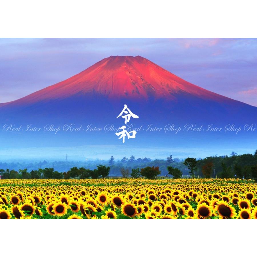 絵画風 壁紙ポスター 令和版 赤富士 朝焼けの富士山と向日葵畑 ひまわり 幸運 開運 縁起物 風水 令和元年記念 Fjs 033ar2 版 594mm 4mm Fjs 033ar2 レアルインターショップ 通販 Yahoo ショッピング
