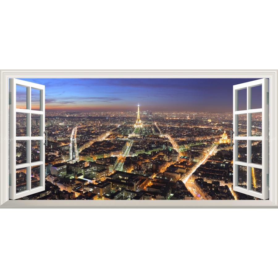絵画風 壁紙ポスター 窓の景色 パリ パノラマ夜景 都市景観 エッフェル塔 セーヌ河岸 フランス パノラマ 窓仕様 Fprs 101ms1 1152mm 576mm Fprs 101ms1 レアルインターショップ 通販 Yahoo ショッピング