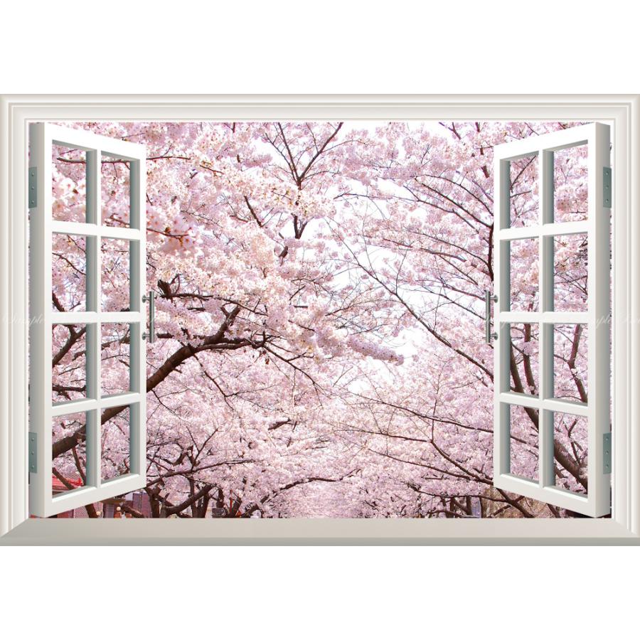 絵画風 壁紙ポスター 窓の景色 さくらの開花 春の景色 桜の木 サクラ 八重桜 ソメイヨシノ 窓仕様 キャラクロ Fskr 025ma2 版 594mm 4mm Fskr 025ma2 レアルインターショップ 通販 Yahoo ショッピング