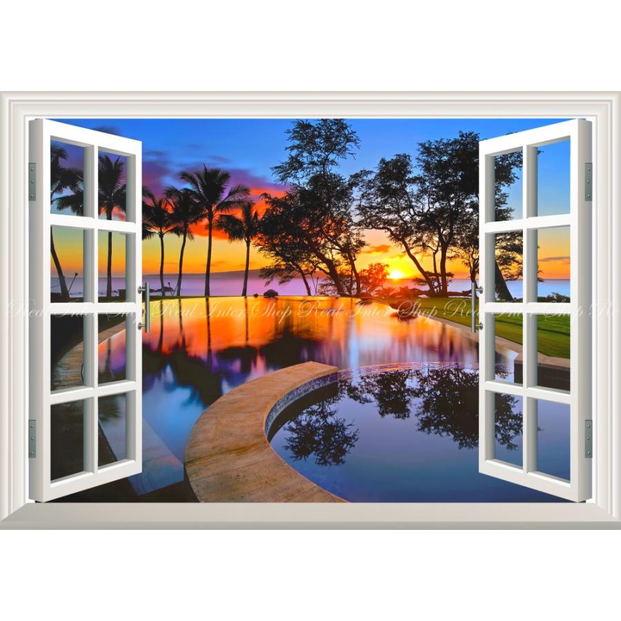 絵画風 壁紙ポスター 窓の景色 夕暮れのワイキキ リゾート ビーチ プール 海 ハワイ 窓仕様 キャラクロ Hwi 006ma1 A1版 0mm 585mm Hwi 006ma1 レアルインターショップ 通販 Yahoo ショッピング