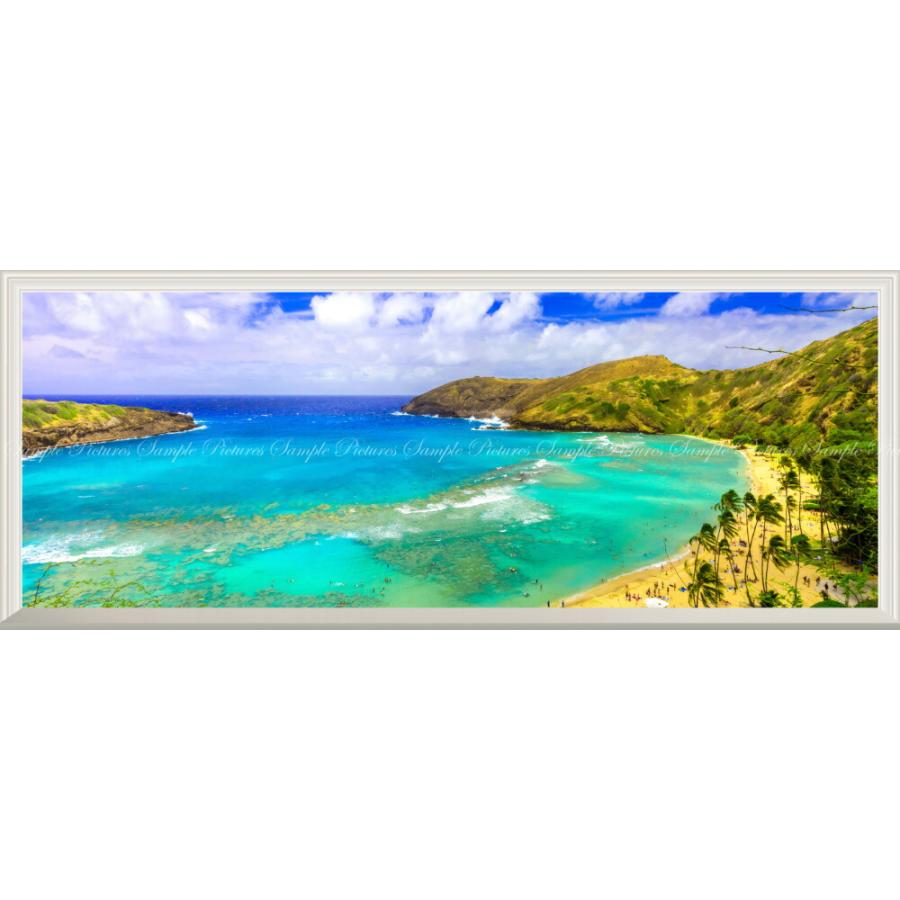 楽天ランキング1位 絵画風 壁紙ポスター 窓の景色 エメラルドのハナウマ ベイと常夏の雲 ハワイ オアフ島 パノラマ 扉なし窓仕様 Hwi 105np1 パノラマ版 1440mm 576mm 楽天 Www Technet 21 Org