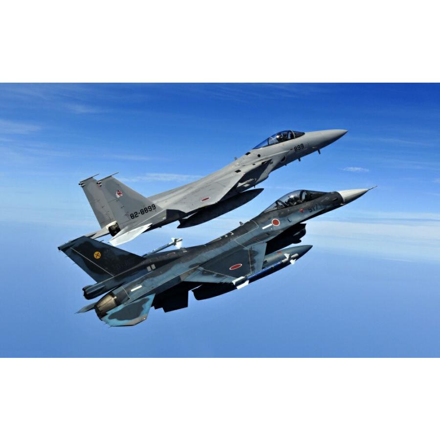 絵画風 壁紙ポスター (はがせるシール式) 航空自衛隊 戦闘機 F-15J