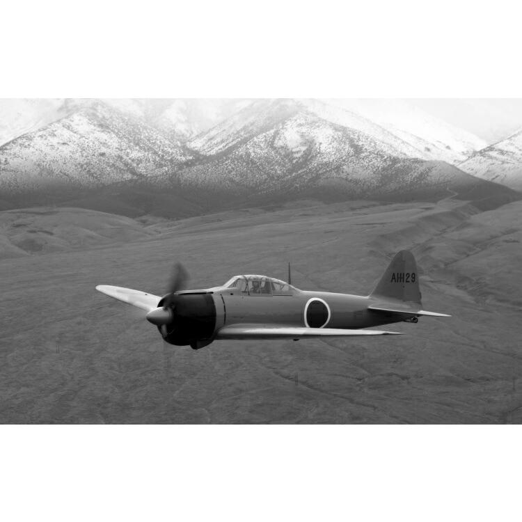 絵画風 壁紙ポスター (はがせるシール式) ゼロ戦 零戦52型 A6M5 零式