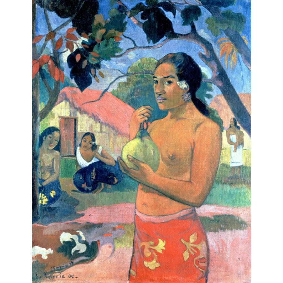 絵画風 壁紙ポスター【フルサイズ版】 ポール・ゴーギャン 果物を持つ