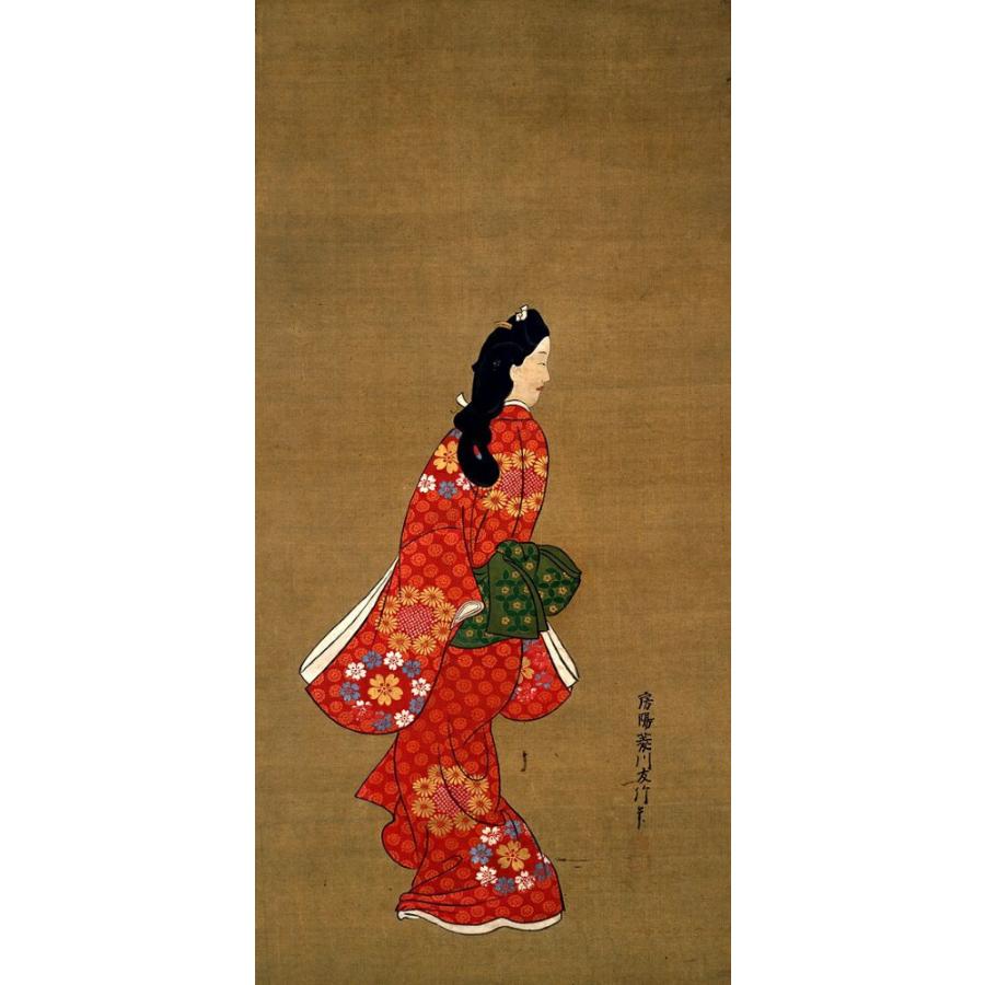 絵画風 壁紙ポスター【フルサイズ版】 見返り美人図 菱川師宣 17世紀末
