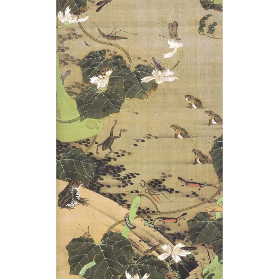 絵画風 壁紙ポスター【フルサイズ版】 伊藤若冲 池辺群虫図 池辺群蟲図 じゃくちゅう 生誕300年 キャラクロ K-ITJ-026S1(576mm×966mm)＜日本製＞ | 