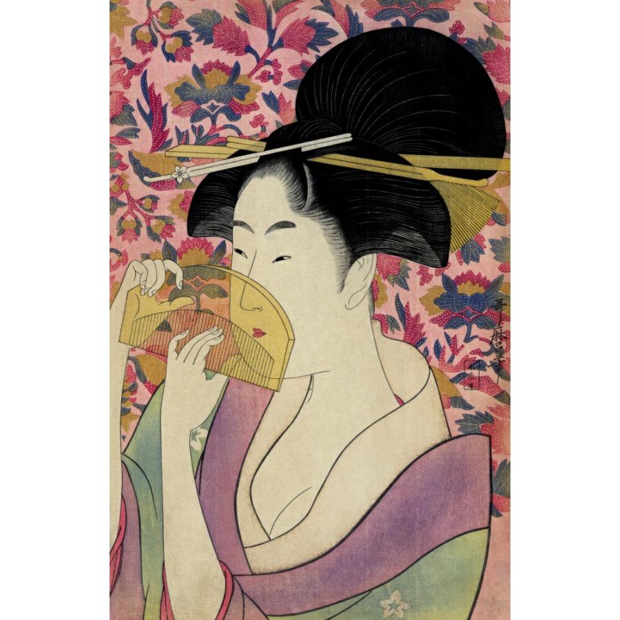 絵画風 壁紙ポスター【フルサイズ版】 喜多川歌麿 うたまろ 櫛 1780