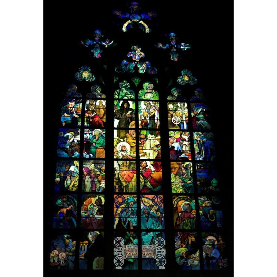 絵画風 壁紙ポスター はがせるシール式 ミュシャの窓 アルフォンス ミュシャ ステンドグラス キャラクロ K Mch 013s1 576mm 8mm 日本製 K Mch 011s1 レアルインターショップ 通販 Yahoo ショッピング