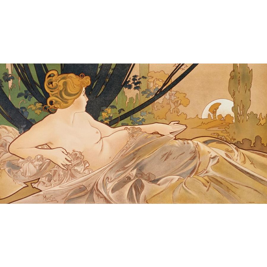 絵画風 壁紙ポスター アルフォンス ミュシャ 曙 19年 アールヌーヴォー キャラクロ K Mch 0s2 603mm 316mm K Mch 0s2 レアルインターショップ 通販 Yahoo ショッピング