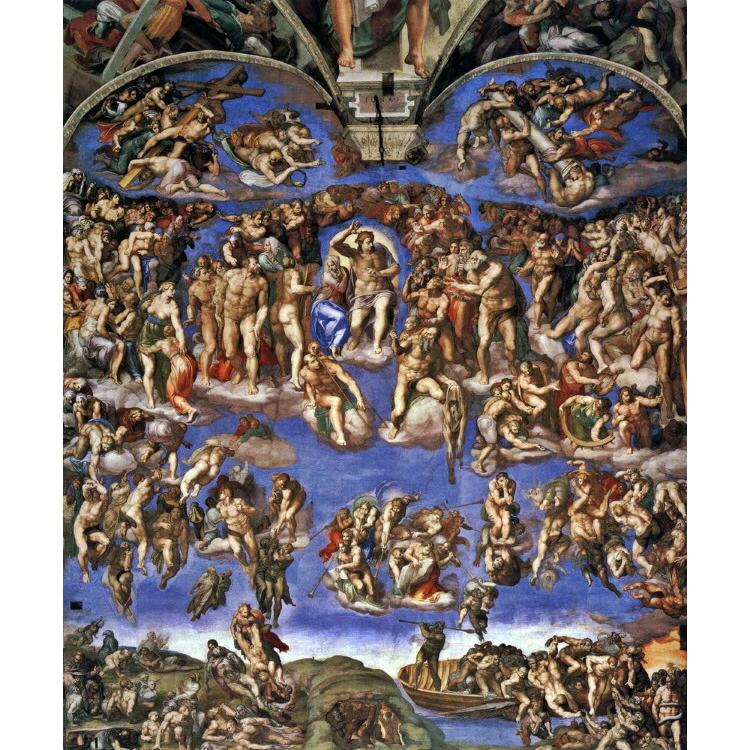 絵画風 壁紙ポスター (はがせるシール式) ミケランジェロ 最後の審判