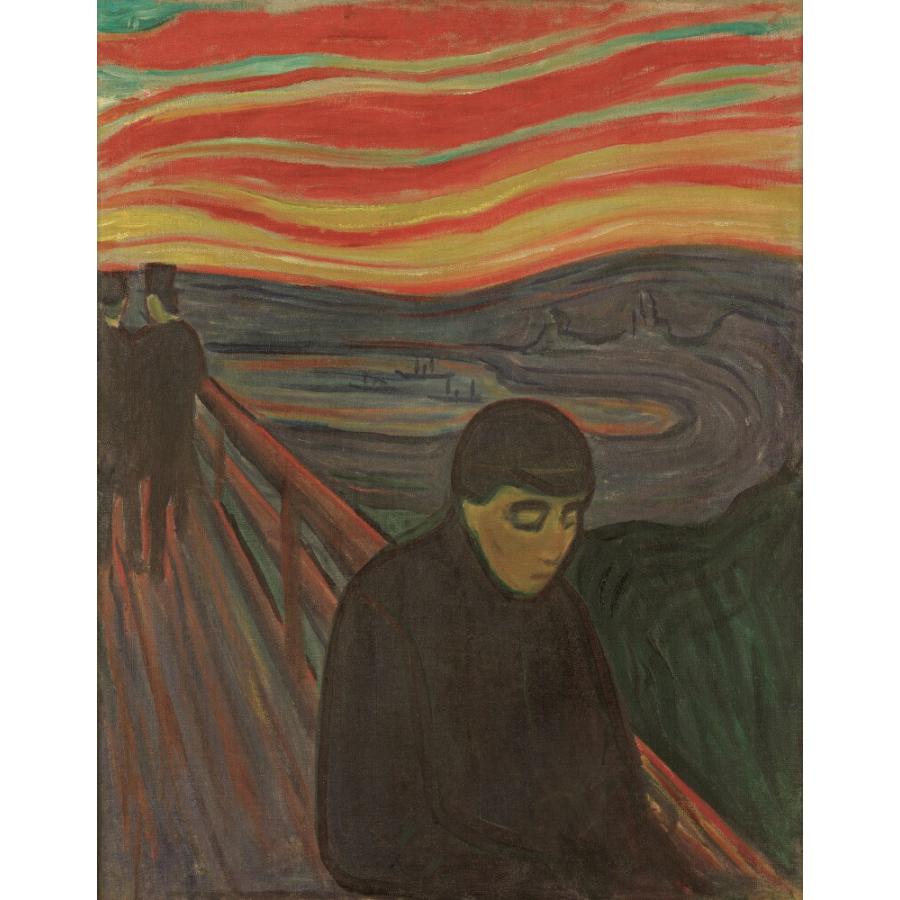 絵画風 壁紙ポスター【フルサイズ版】 エドヴァルド・ムンク 絶望 1893