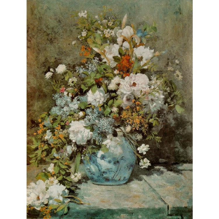 オーギュスト ルノワール 春の花束 1866 複製画 額装 アート 静物画 春の花束 ルノワール