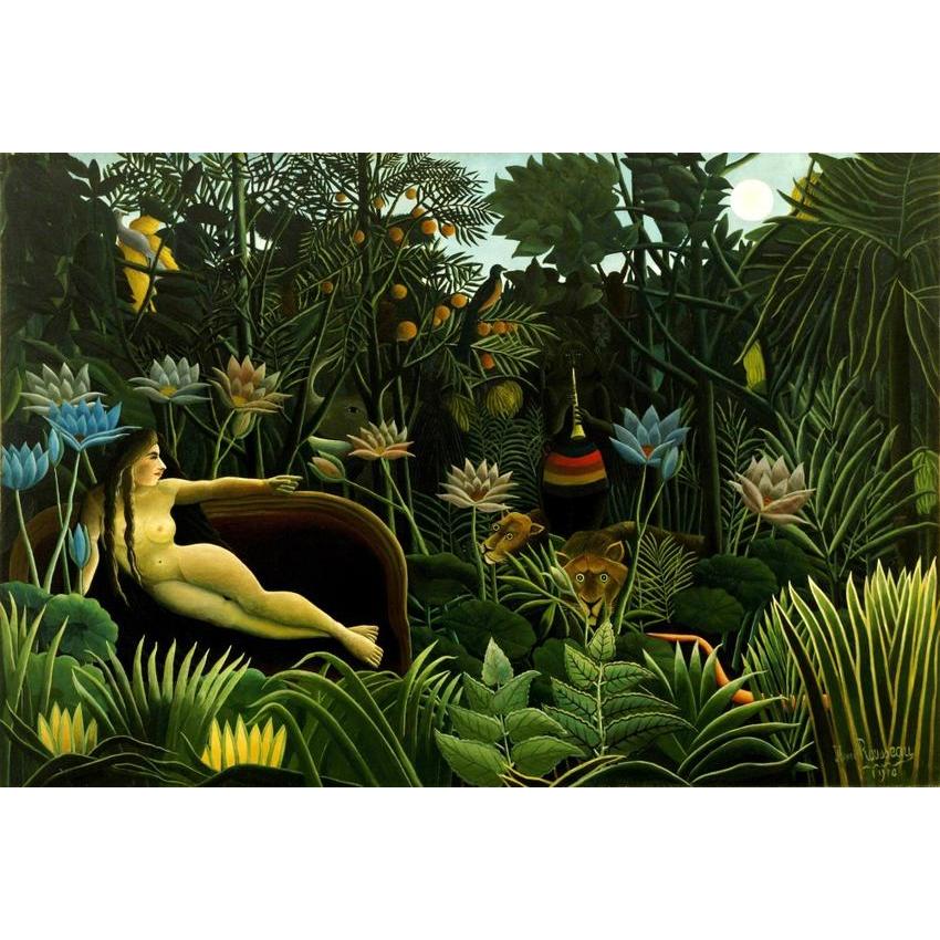 絵画風 壁紙ポスター【フルサイズ版】 アンリ・ルソー 夢 1910年