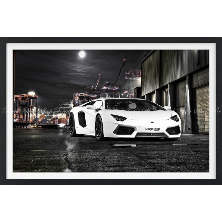 絵画風 壁紙ポスター ランボルギーニ アヴェンタドール Lp700 4 白 夜景 額縁印刷 キャラクロ Lavd 021sgf1 874mm 585mm Lavd 021sgf1 レアルインターショップ 通販 Yahoo ショッピング
