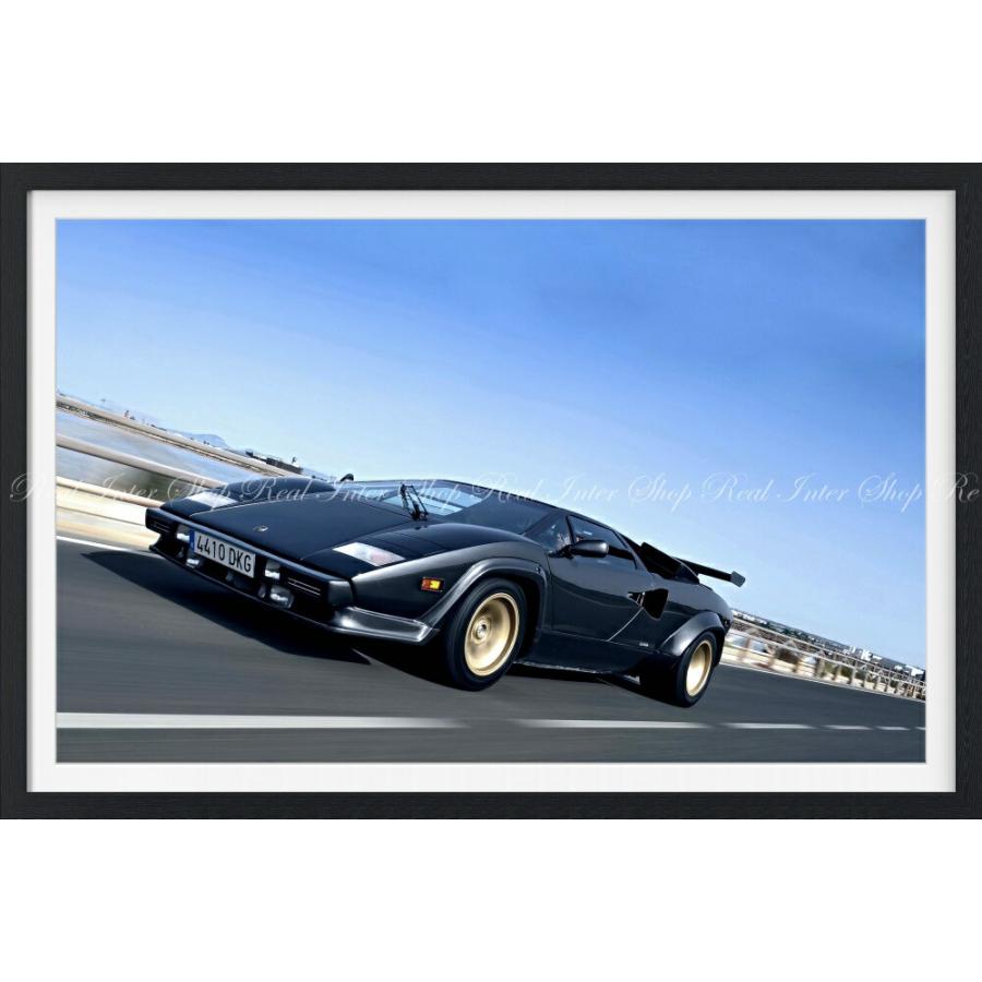 絵画風 壁紙ポスター ランボルギーニ カウンタック 5000 クワトロバルボーレ 黒 1985年 スーパーカー 額縁印刷 キャラクロ Lcnt 002sgf2 603mm 402mm Lcnt 002sgf2 レアルインターショップ 通販 Yahoo ショッピング