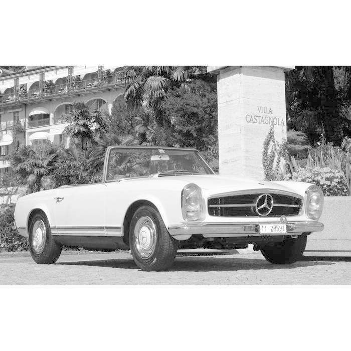 絵画風 壁紙ポスター メルセデス ベンツ 280sl ロードスター 1971年 モノクロ ヴィンテージ キャラクロ Mbsl 003w1 ワイド版 921mm 576mm Mbsl 003w1 レアルインターショップ 通販 Yahoo ショッピング