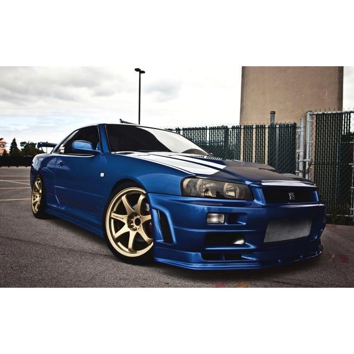 絵画風 壁紙ポスター 日産 スカイライン Gt R R34 カスタム チューニング ブルーメタリック キャラクロ Nr34 009w1 ワイド版 921mm 576mm Nr34 009w1 レアルインターショップ 通販 Yahoo ショッピング