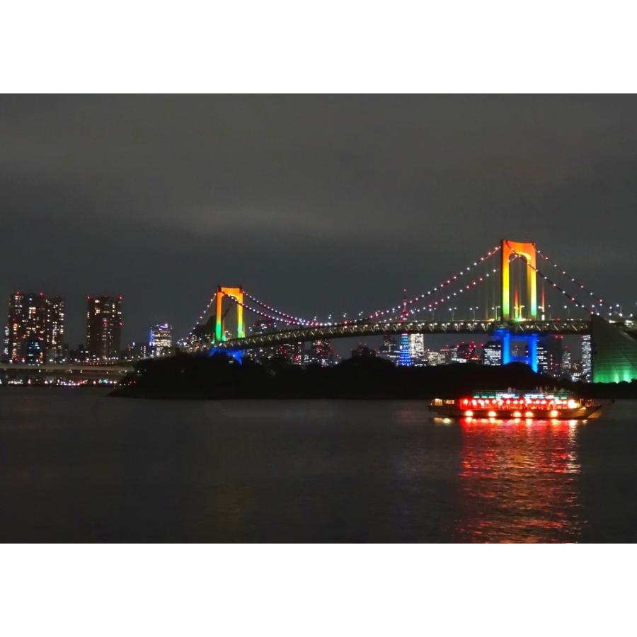 絵画風 壁紙ポスター レインボーブリッジ 夜景 屋形船 東京港連絡橋 キャラクロ Rbb 003a1 A1版 0mm 585mm Rbb 003a1 レアルインターショップ 通販 Yahoo ショッピング