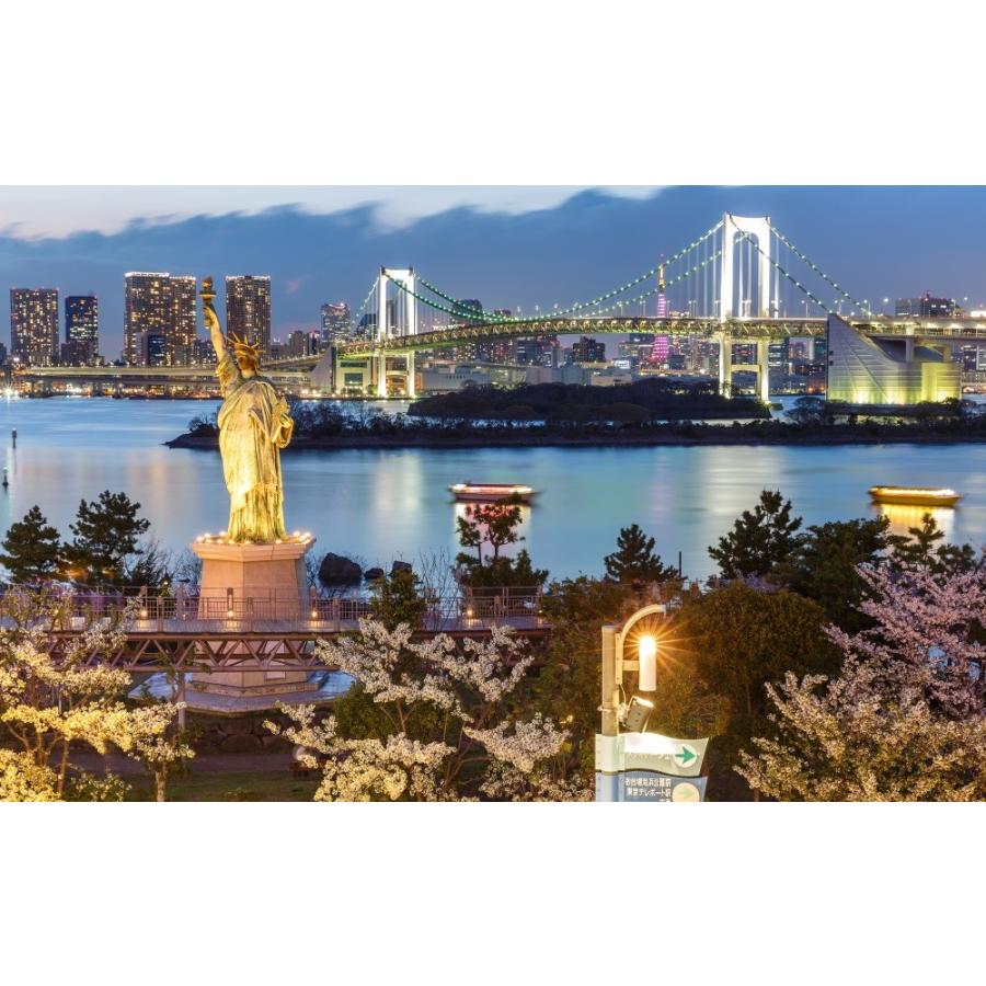 絵画風 壁紙ポスター 夕暮れのレインボーブリッジ お台場 自由の女神像 夜景 東京港連絡橋 キャラクロ Rbb 006w1 ワイド版 921mm 576mm Rbb 006w1 レアルインターショップ 通販 Yahoo ショッピング