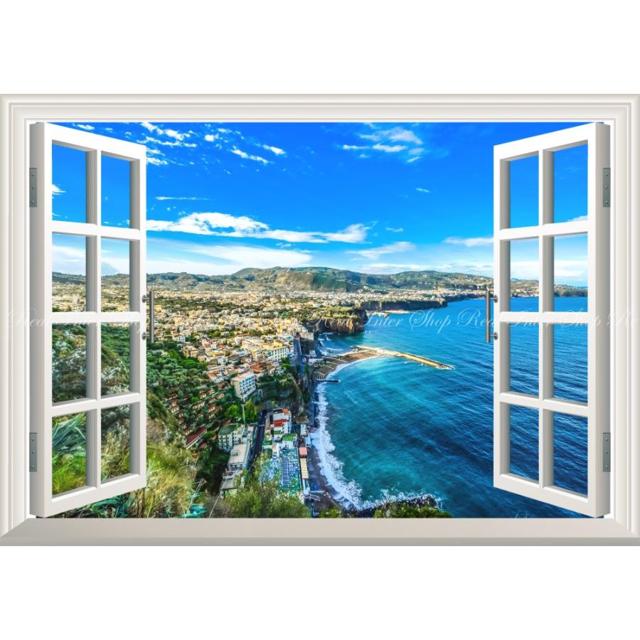 絵画風 壁紙ポスター (はがせるシール式) アマルフィ 地中海 リゾート