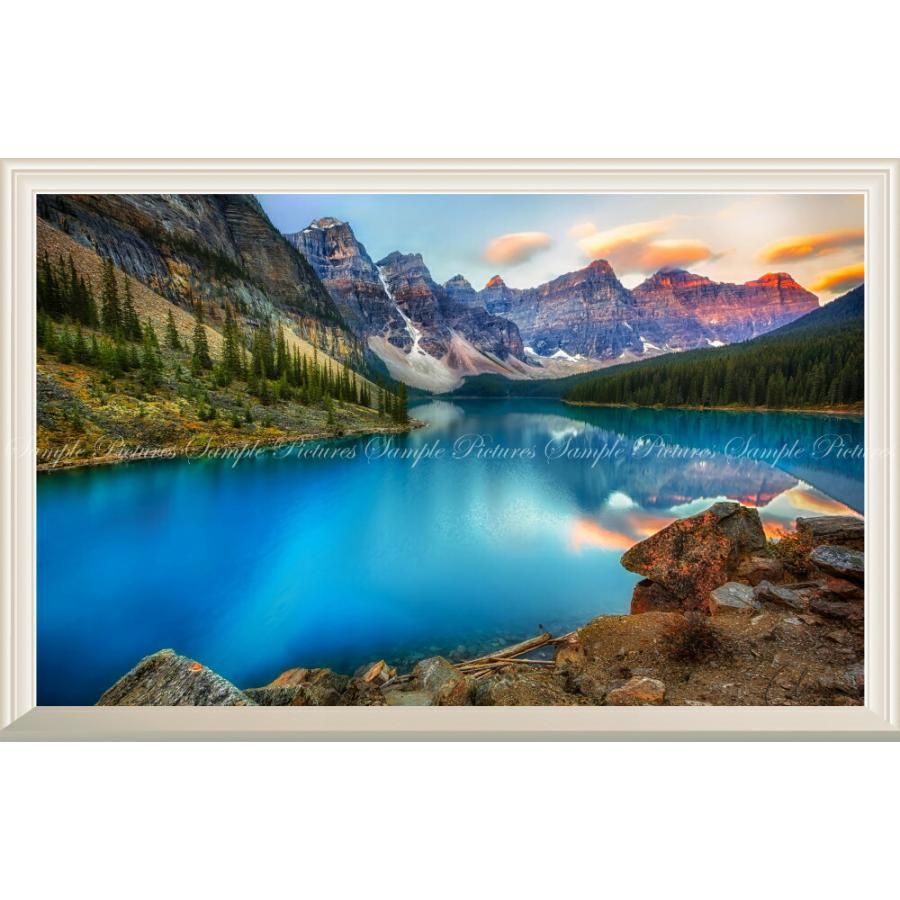 絵画風 壁紙ポスター 窓の景色 カナディアン ロッキー 夕焼けテンピークスとモレイン湖 扉なし窓仕様 Roky 003nw1 ワイド版 901mm 585mm Roky 003nw1 レアルインターショップ 通販 Yahoo ショッピング