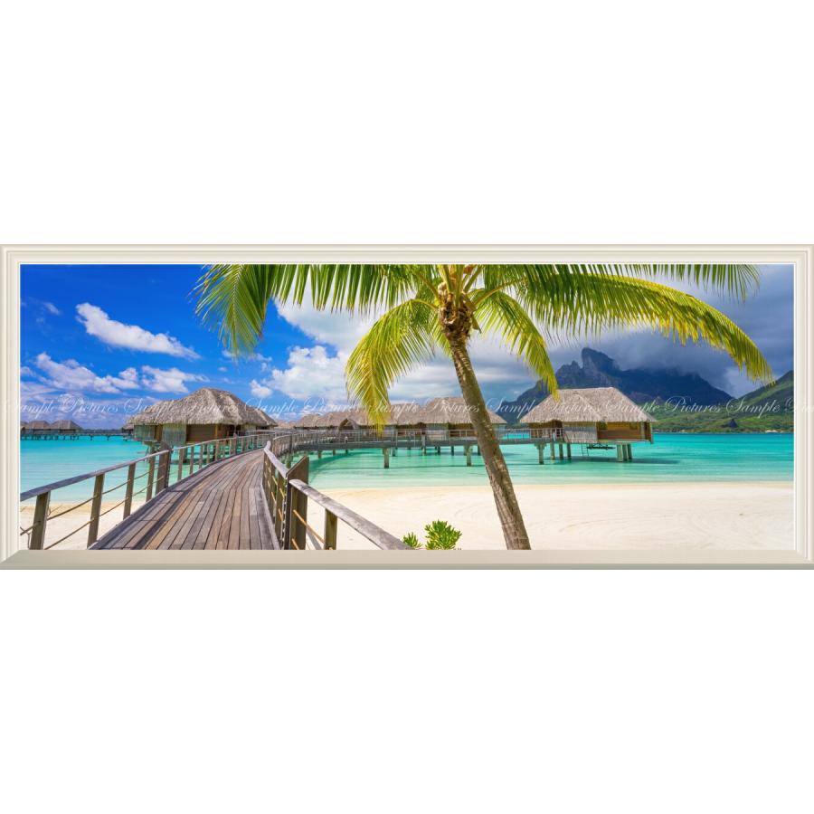 絵画風 壁紙ポスター 窓の景色 ポリネシア ボラボラ島 水上コテージ ヤシの木ビーチ パノラマ 扉なし窓仕様 Rpln 106np1 パノラマ版 1440mm 576mm Rpln 106np1 レアルインターショップ 通販 Yahoo ショッピング