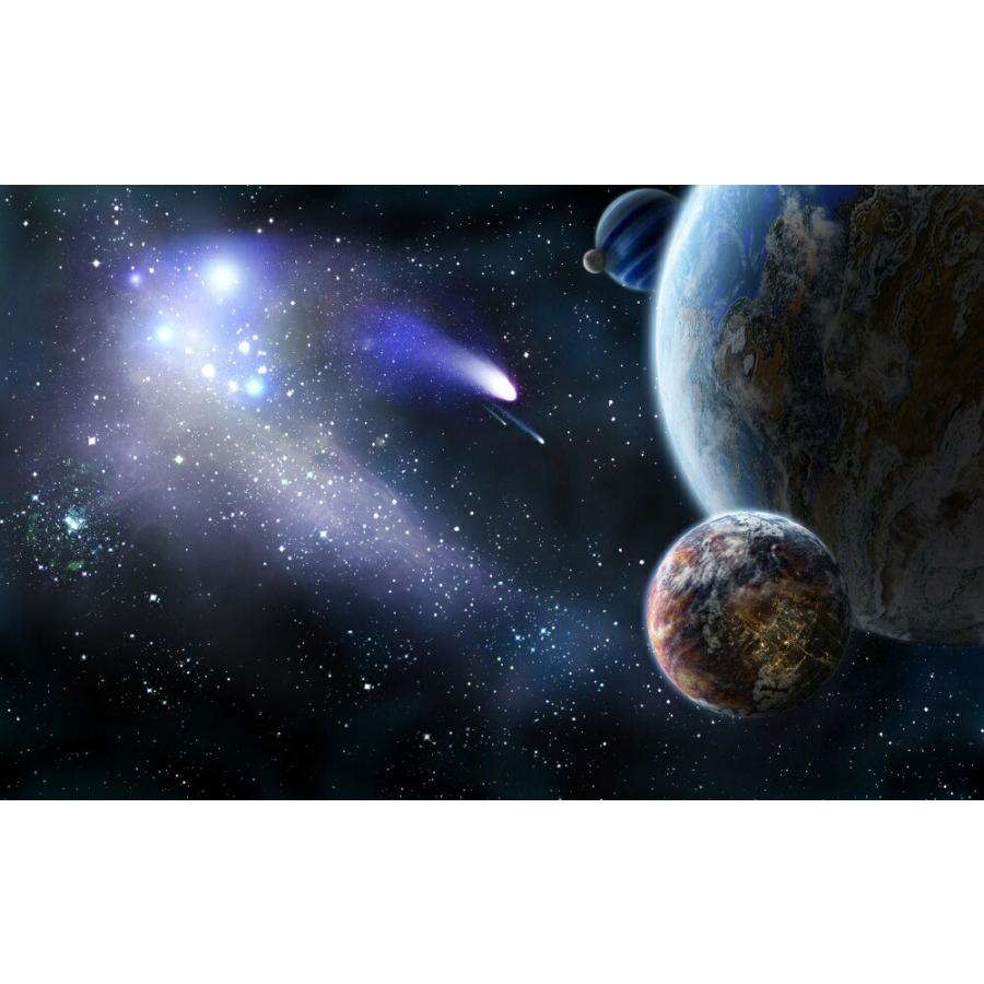 絵画風 壁紙ポスター 宇宙の惑星と彗星 流れ星 天体 神秘 癒し パワー キャラクロ Spc 008w2 ワイド版 603mm 376mm Spc 008w2 レアルインターショップ 通販 Yahoo ショッピング