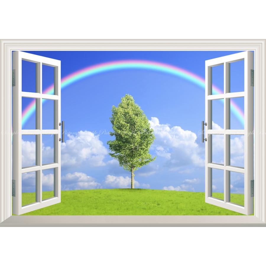 絵画風 壁紙ポスター 窓の景色 虹と空と雲と緑のハーモニー レインボーアーチ 窓仕様 トリックアート キャラクロ Srbw 003ma2 版 594mm 4mm Srbw 003ma2 レアルインターショップ 通販 Yahoo ショッピング