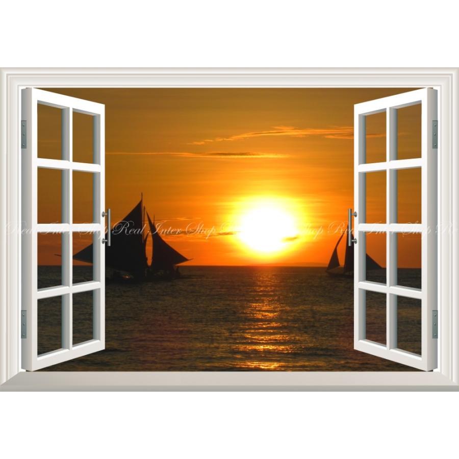 絵画風 壁紙ポスター 窓の景色 日没 ボート インド 夕陽 夕焼け サンセット 海 窓仕様 キャラクロ Ssst 002ma1 A1版 0mm 585mm Ssst 003ma1 レアルインターショップ 通販 Yahoo ショッピング