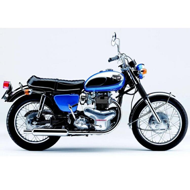 絵画風 壁紙ポスター (はがせるシール式) カワサキ 650 W1S 1968