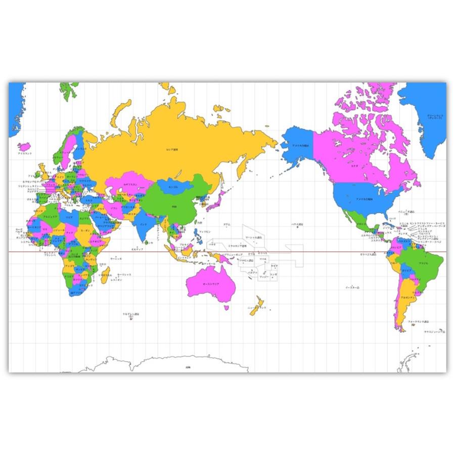 絵画風 壁紙ポスター 世界地図 メルカトル図法 キャラクロ Wmp 007s1 870mm 576mm Wmp 007s1 レアルインターショップ 通販 Yahoo ショッピング